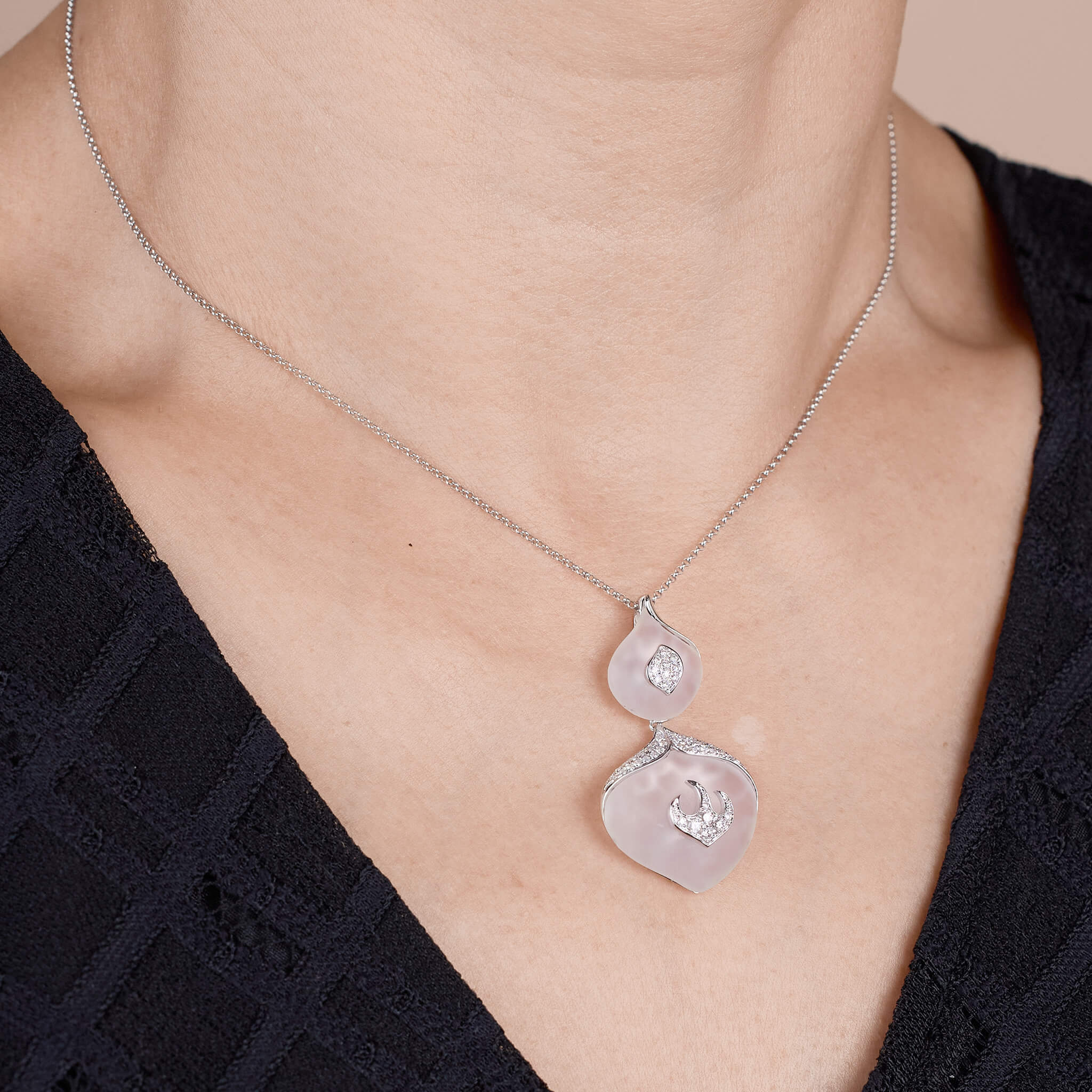 Dual – tiered Organic Pendant