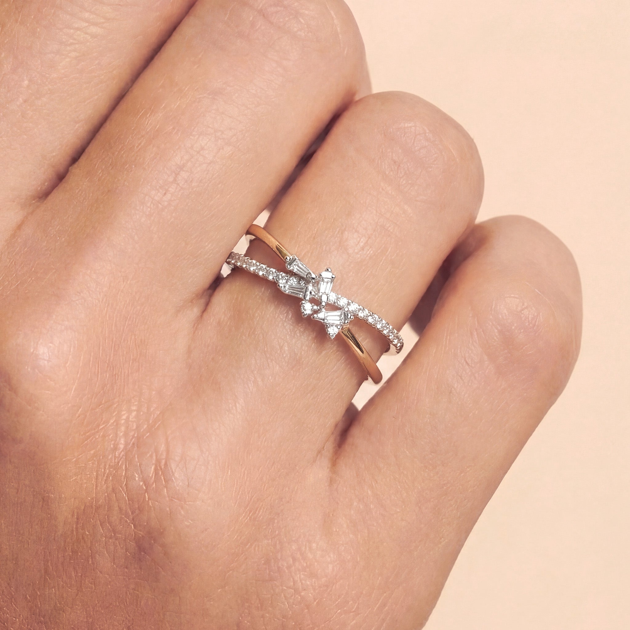 Interlocking Diamond Band Ring