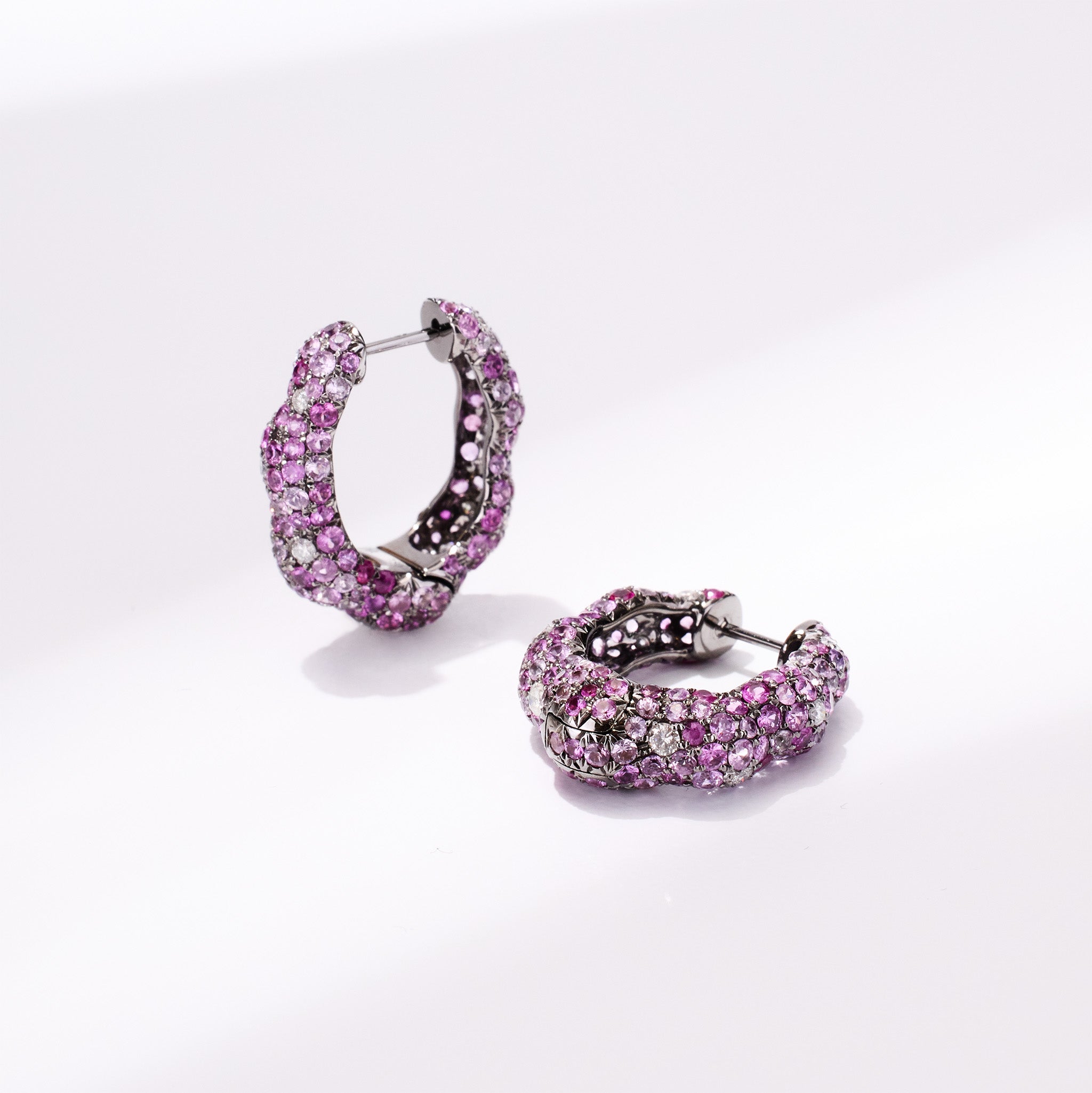 Wavy Pavé Earrings