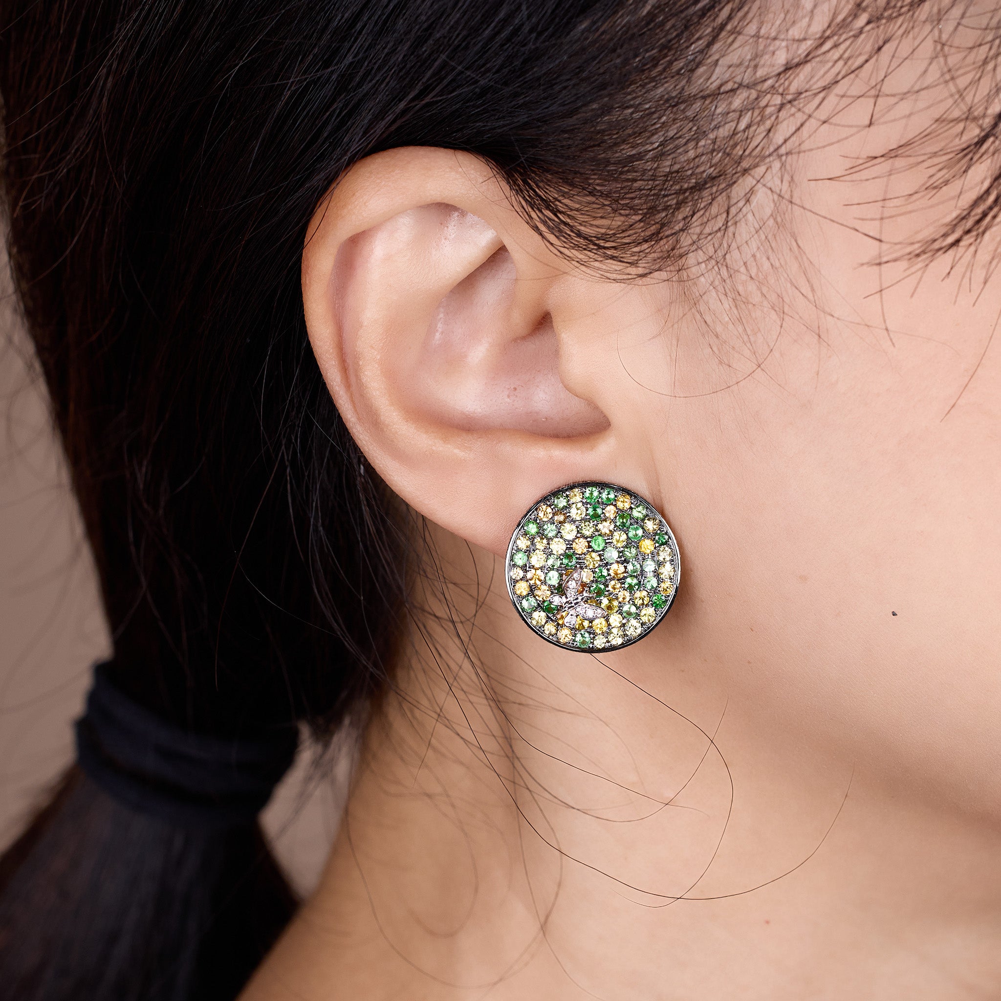 Circular Butterfly Earrings
