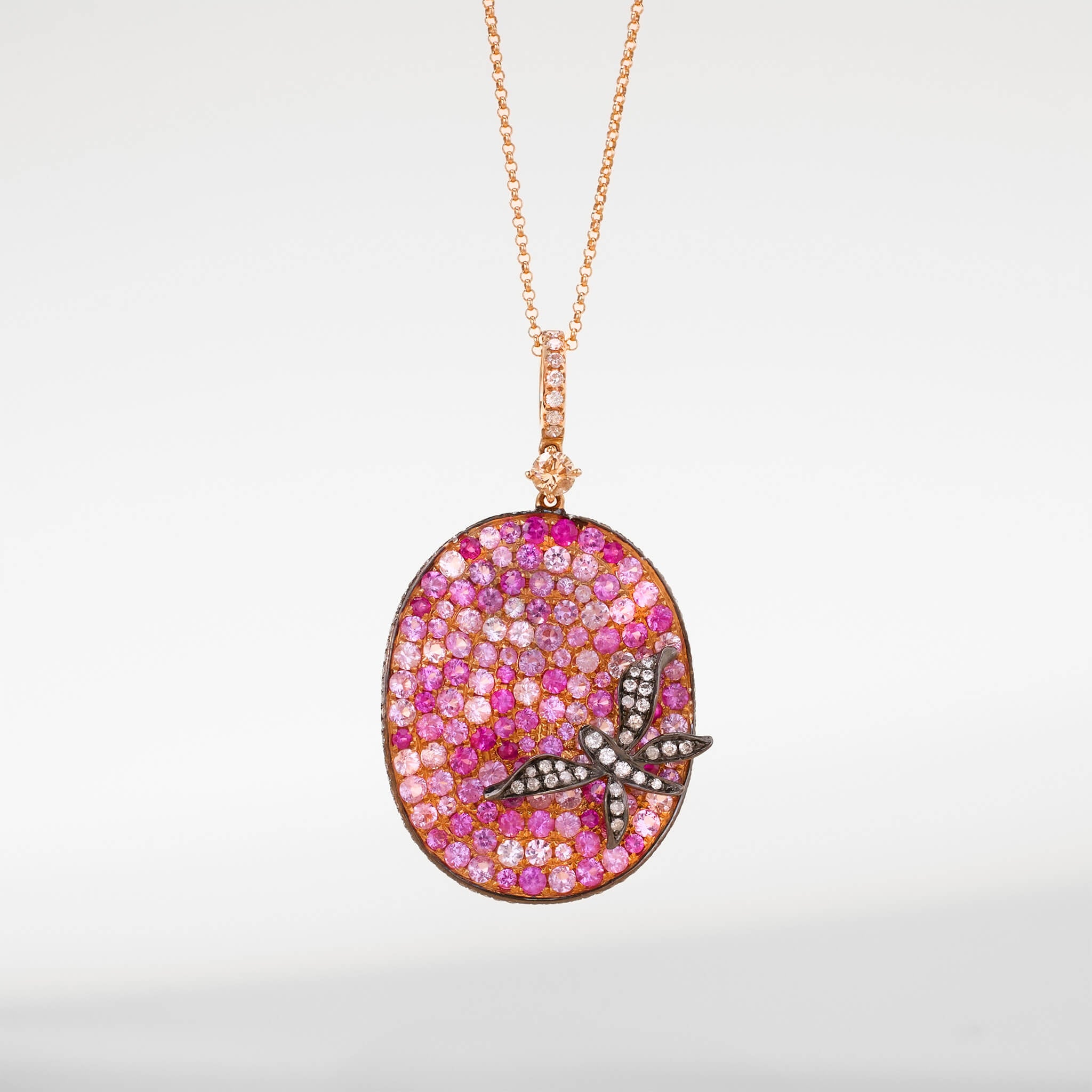 Dragonfly Oval Necklace