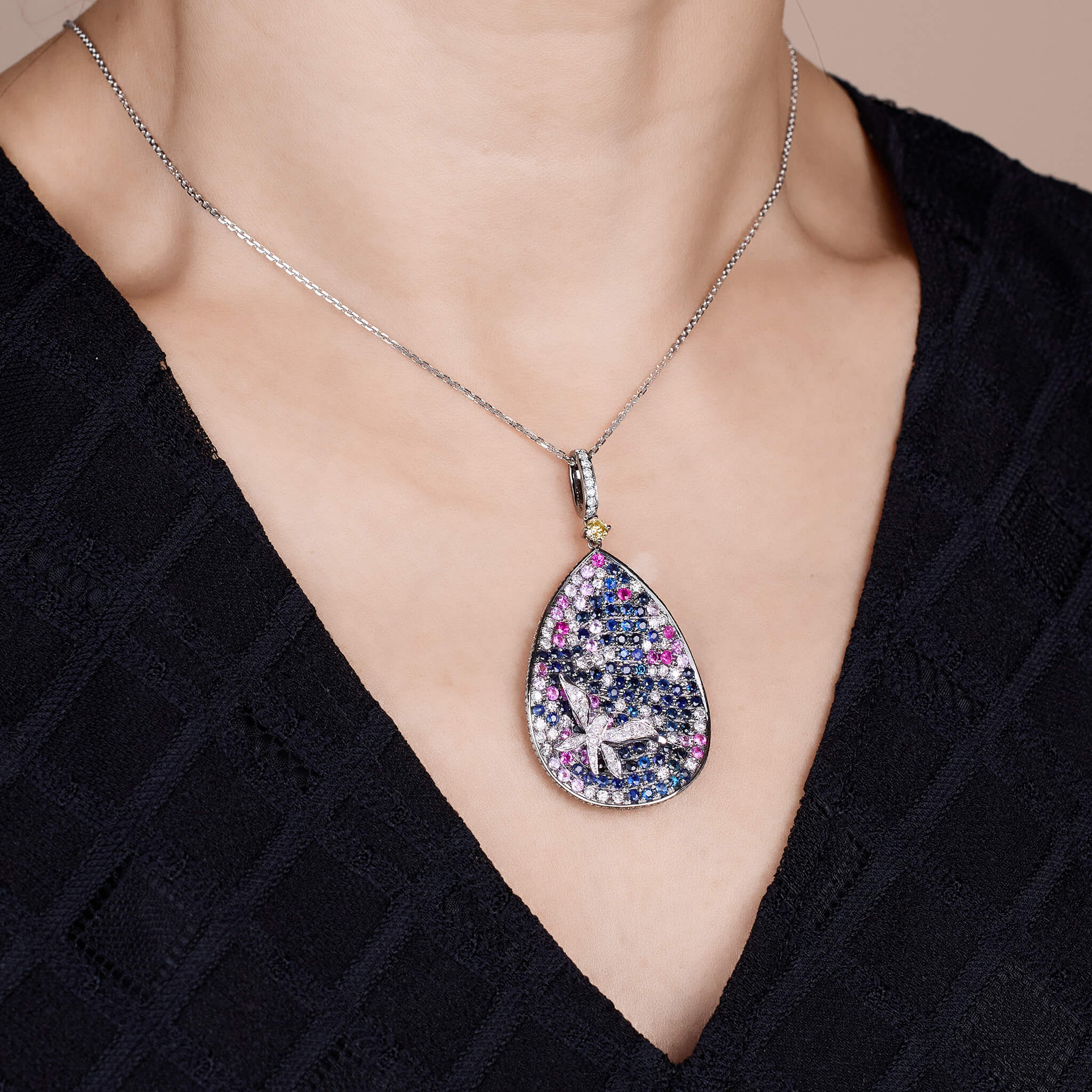 Teardrop Dragonfly Necklace