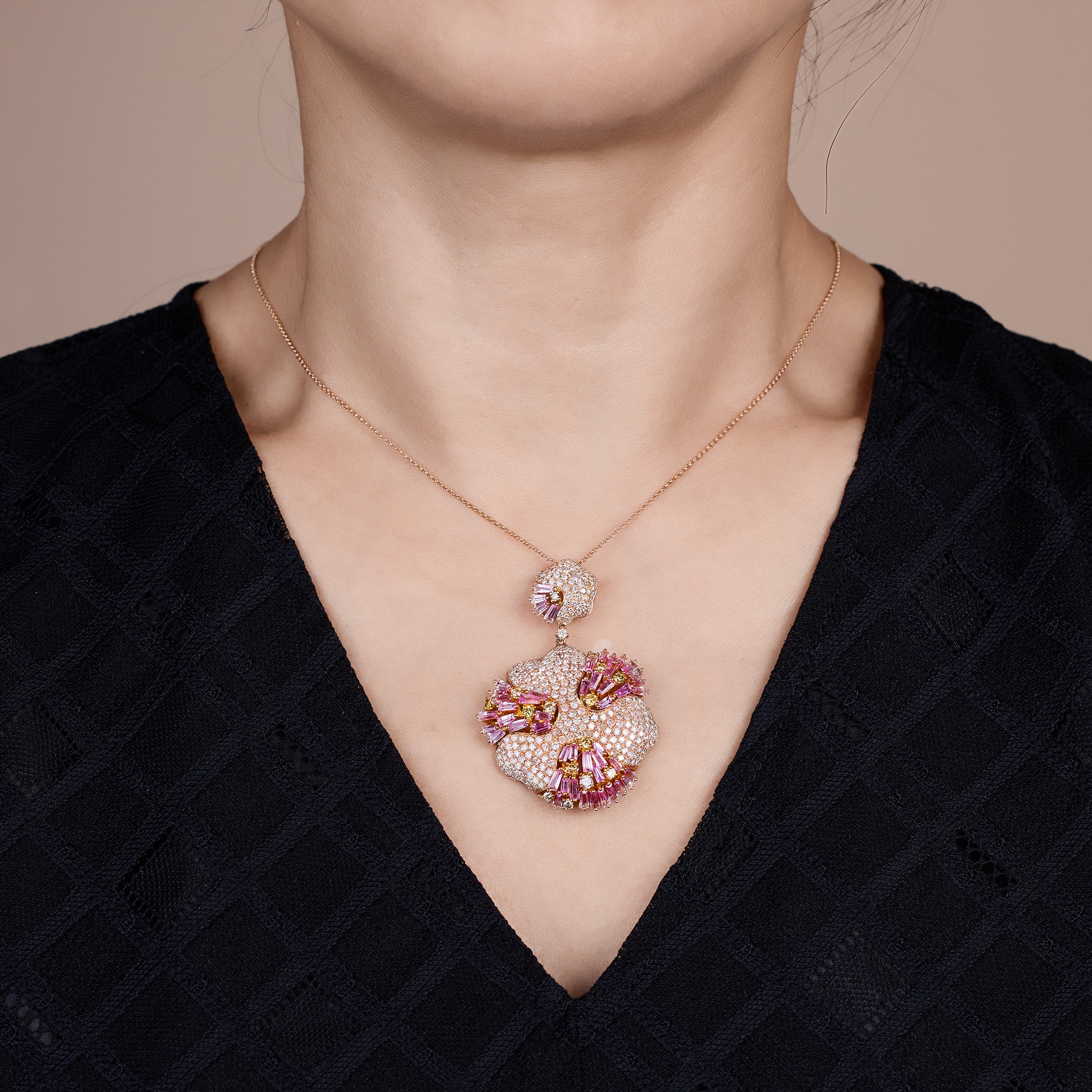 Floral Cluster Necklace