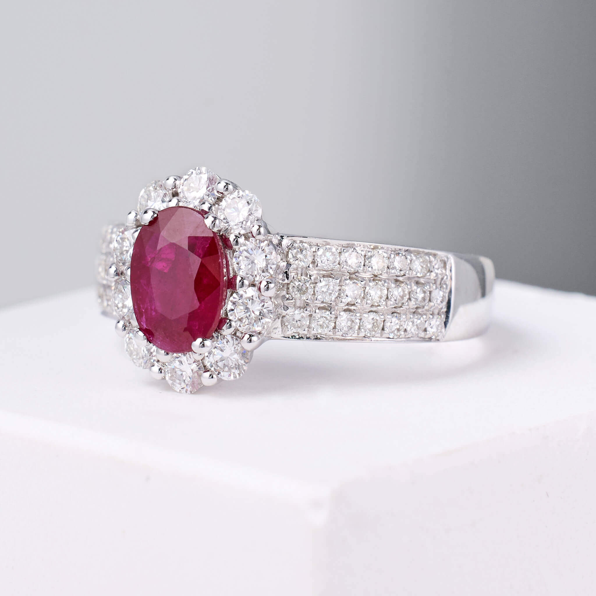 Oval Precious Gemstone Ring