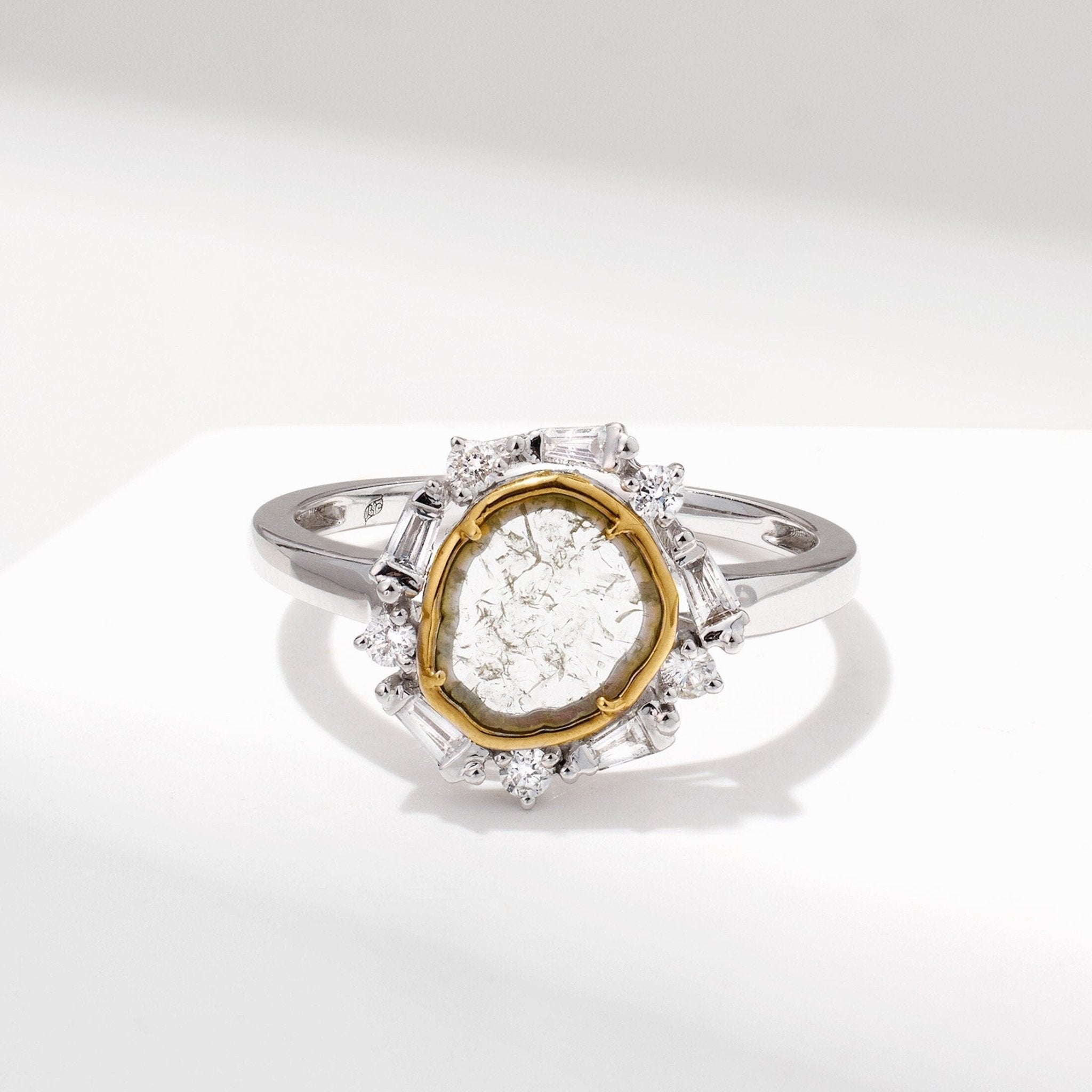 Gemstone Halo Ring