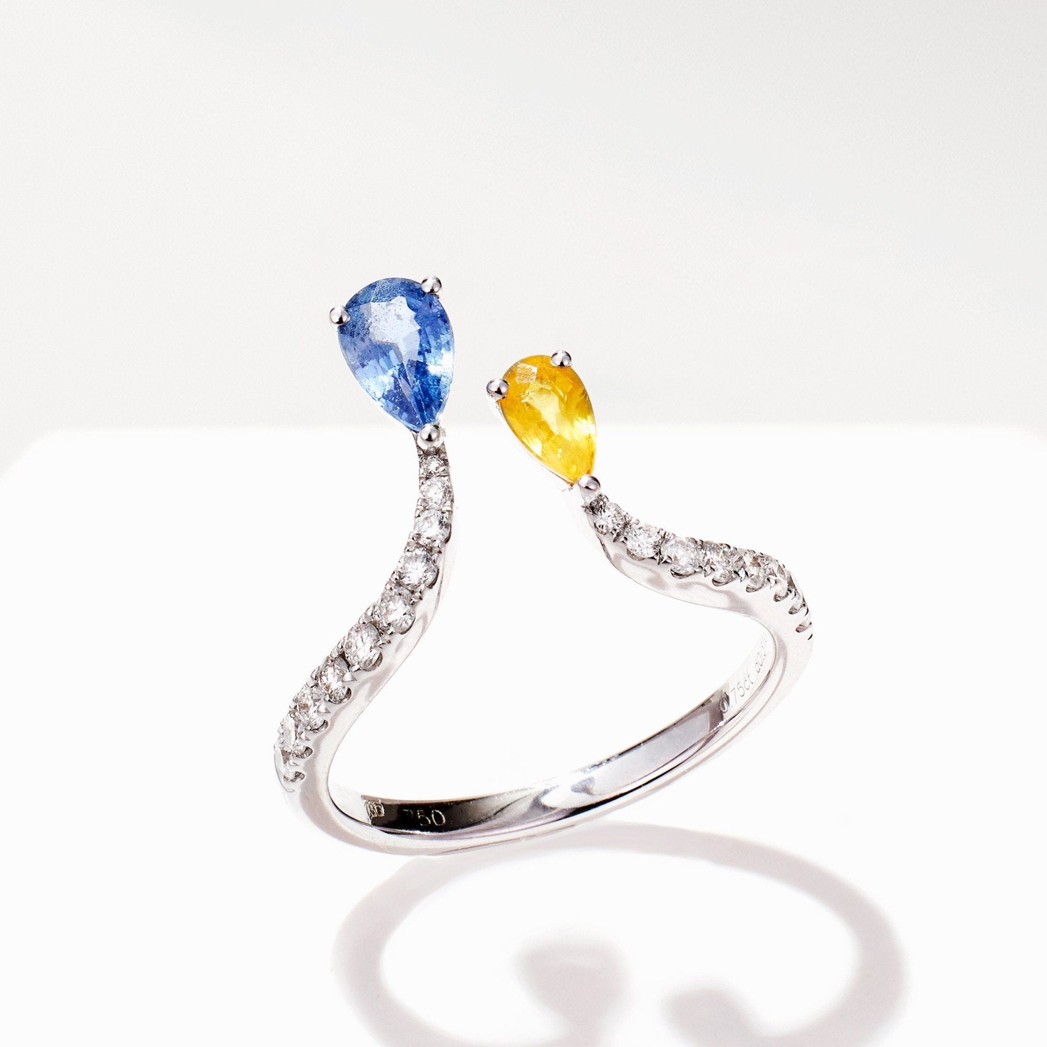 Pear Gem Bypass Ring