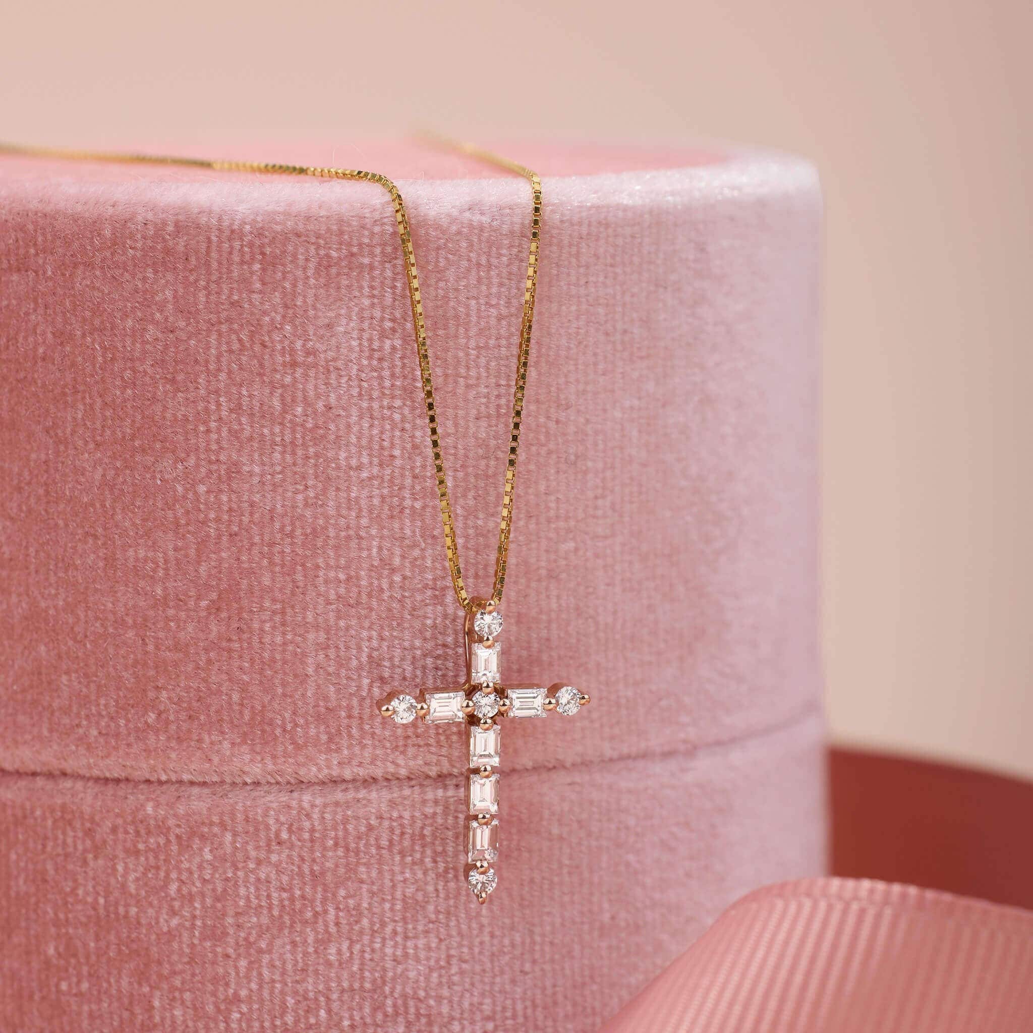 Gem – Adorned Cross Necklace