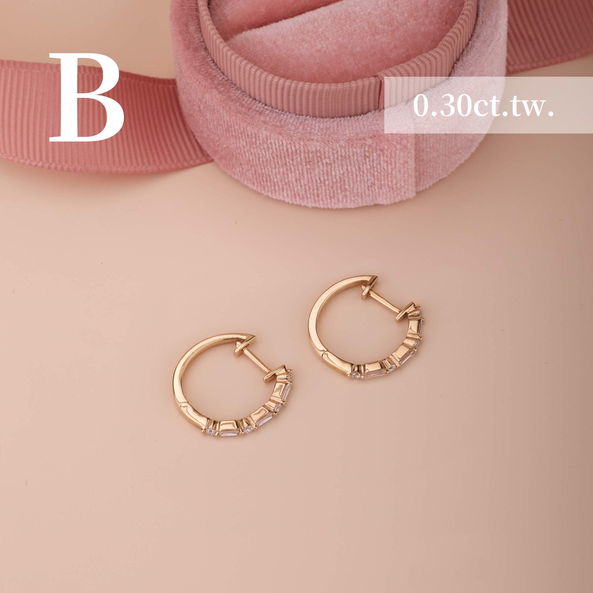 Hinged Gem Accent Hoop Earrings