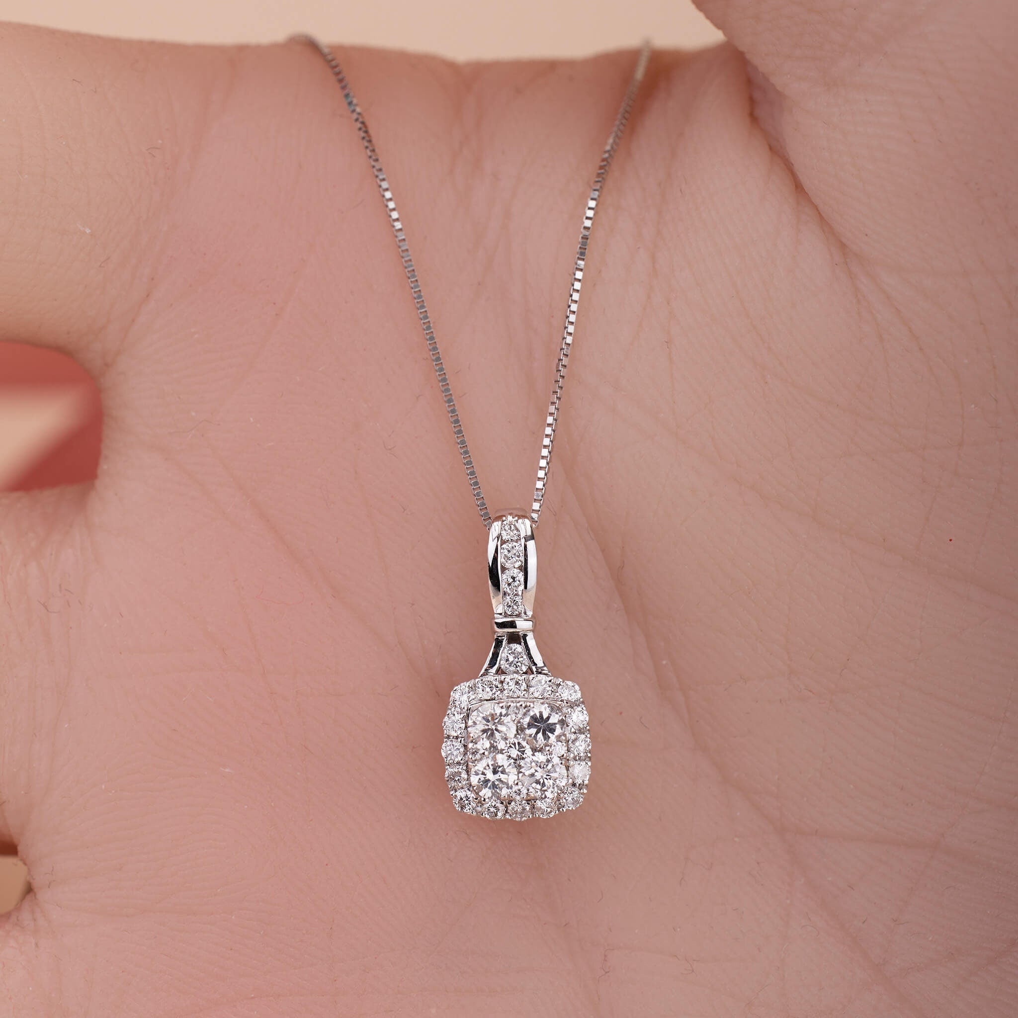 Cluster Diamond Necklace
