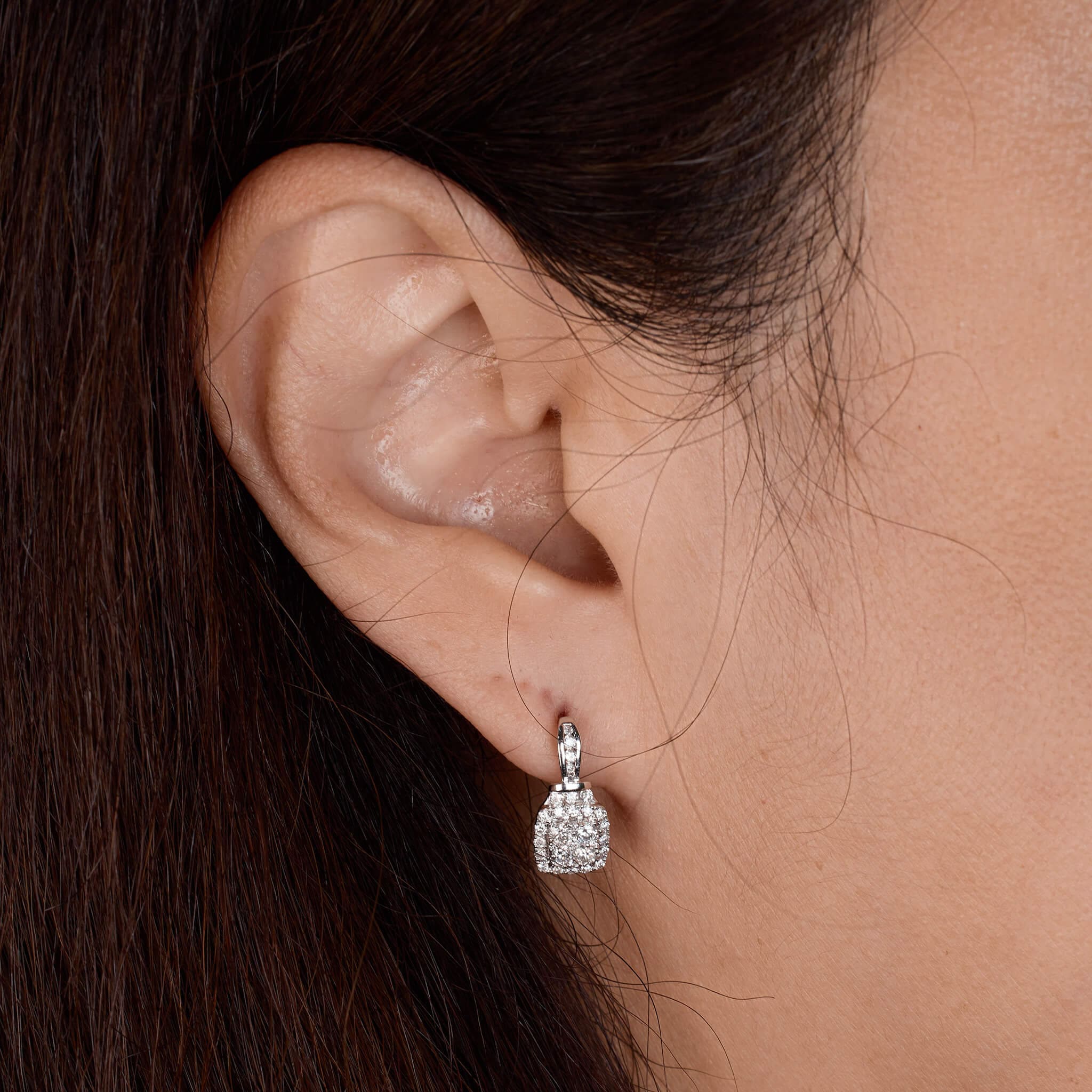 Diamond Cluster Earrings