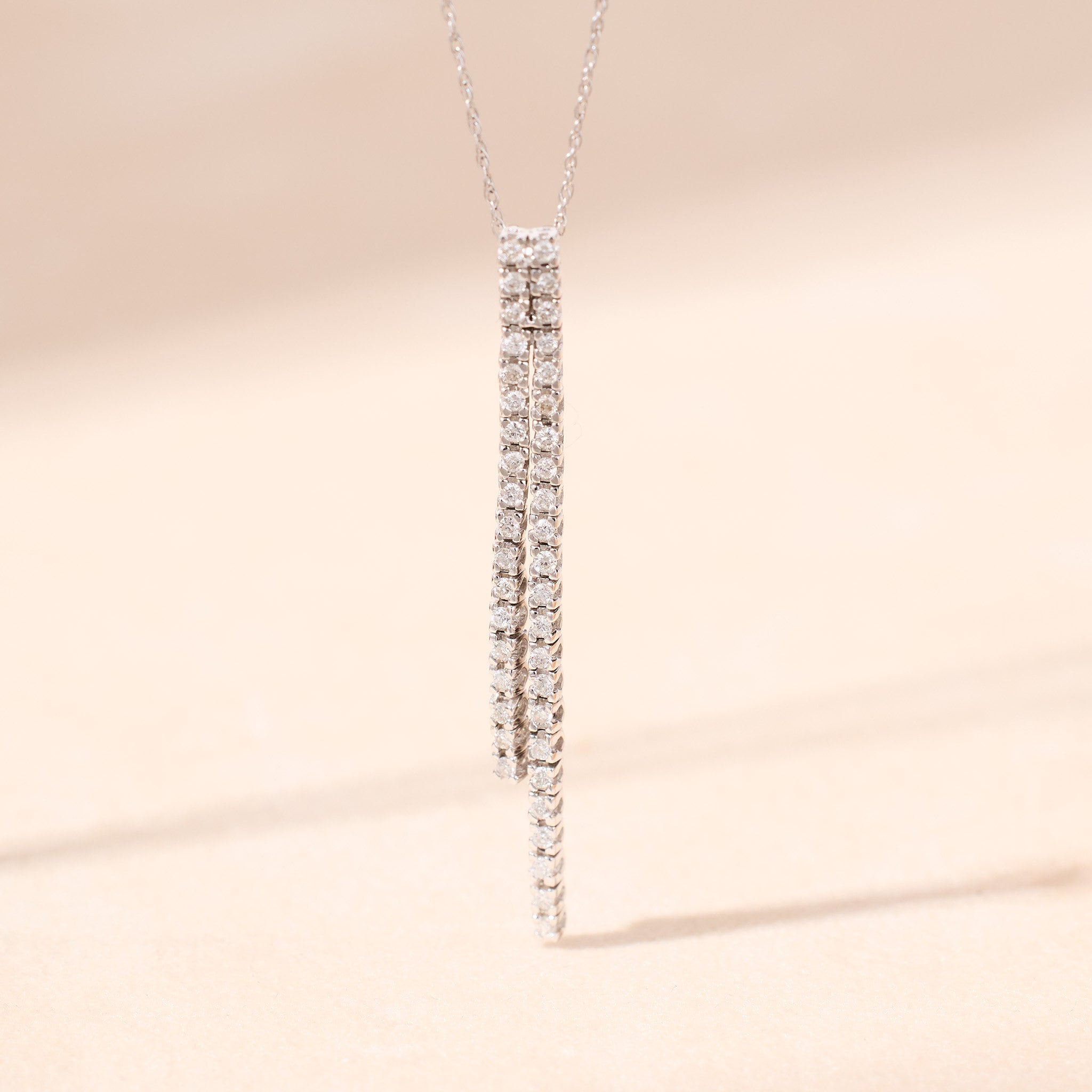 Cascading Stone Bar Necklace