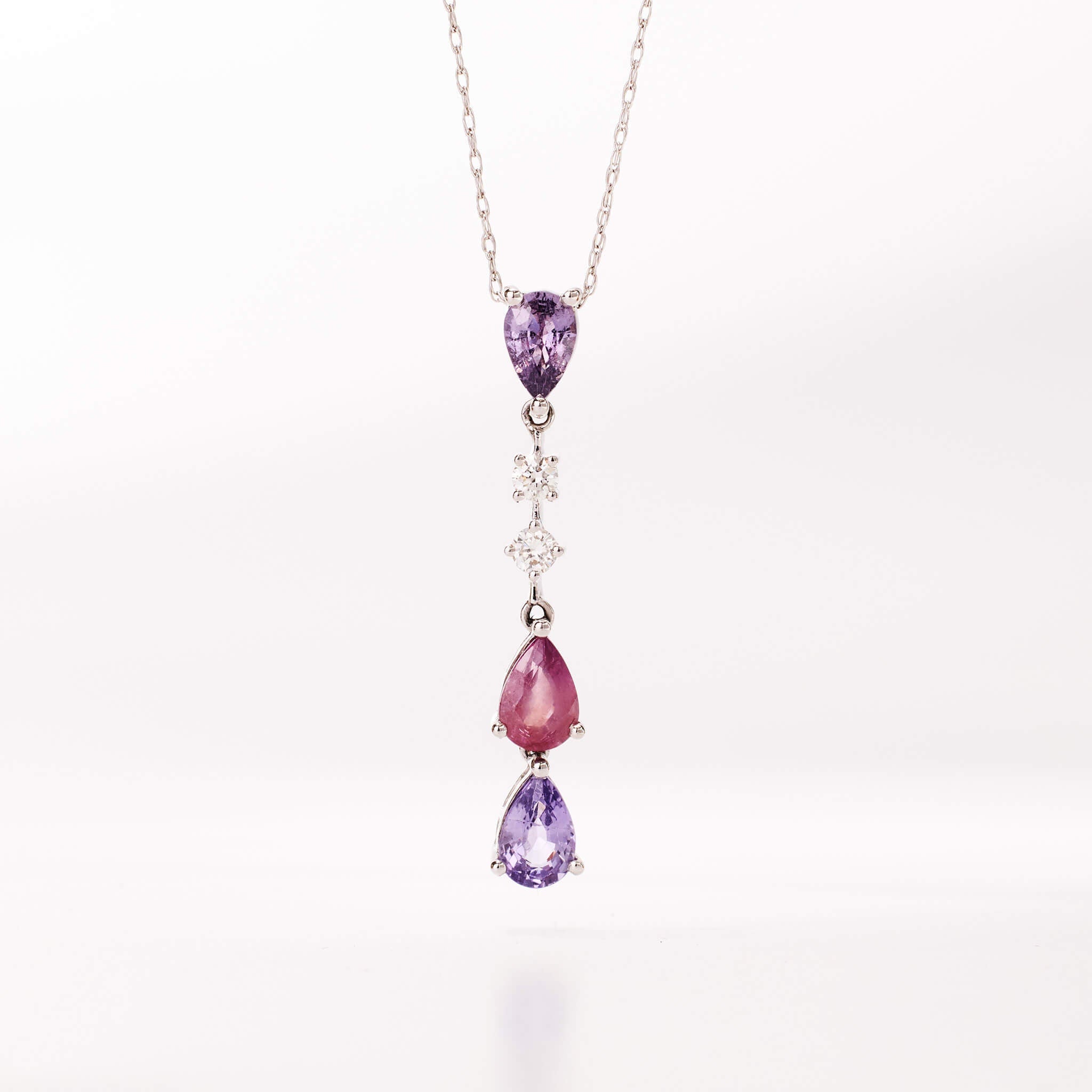 Vertical Gem Drop Necklace