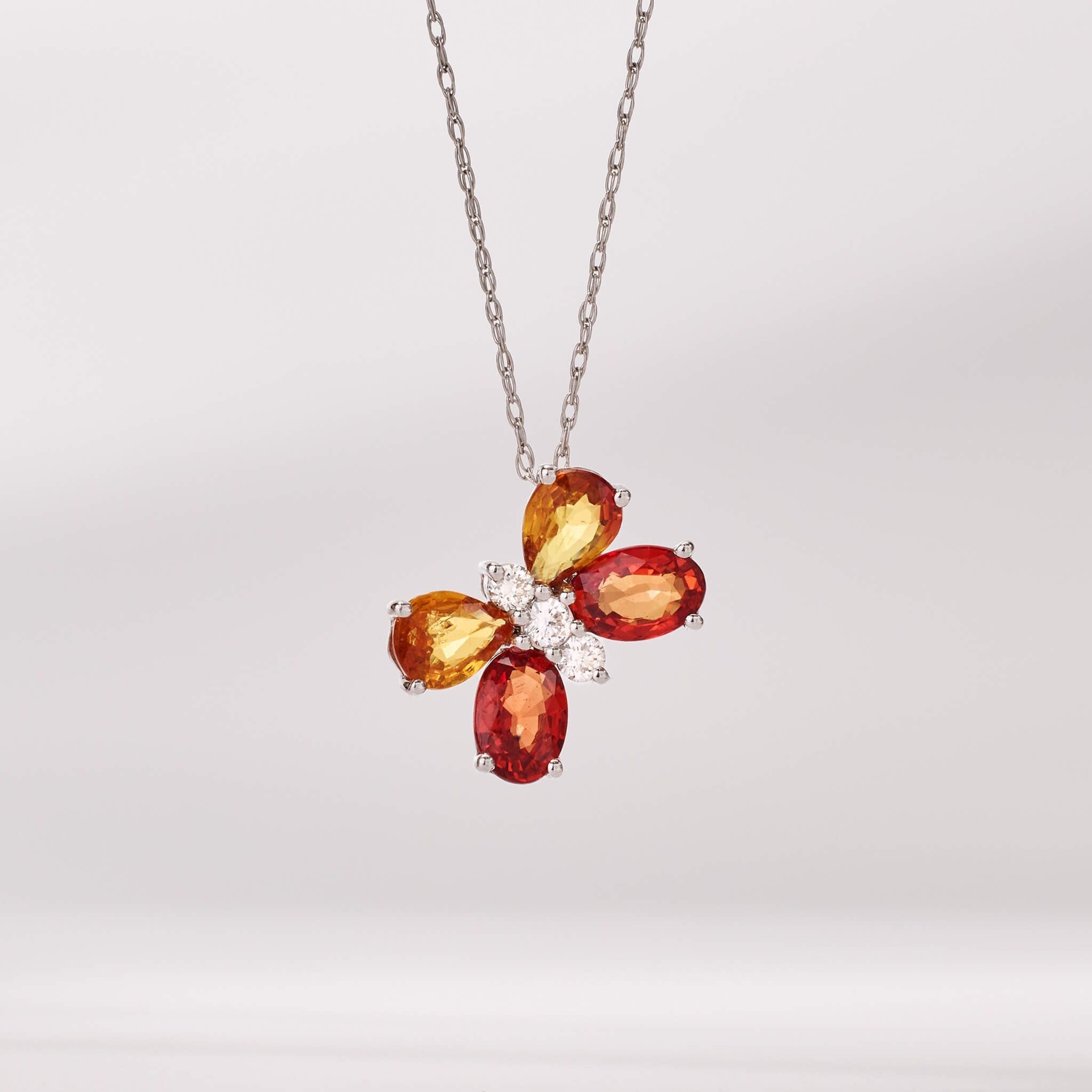 Floral Gemstone Necklace