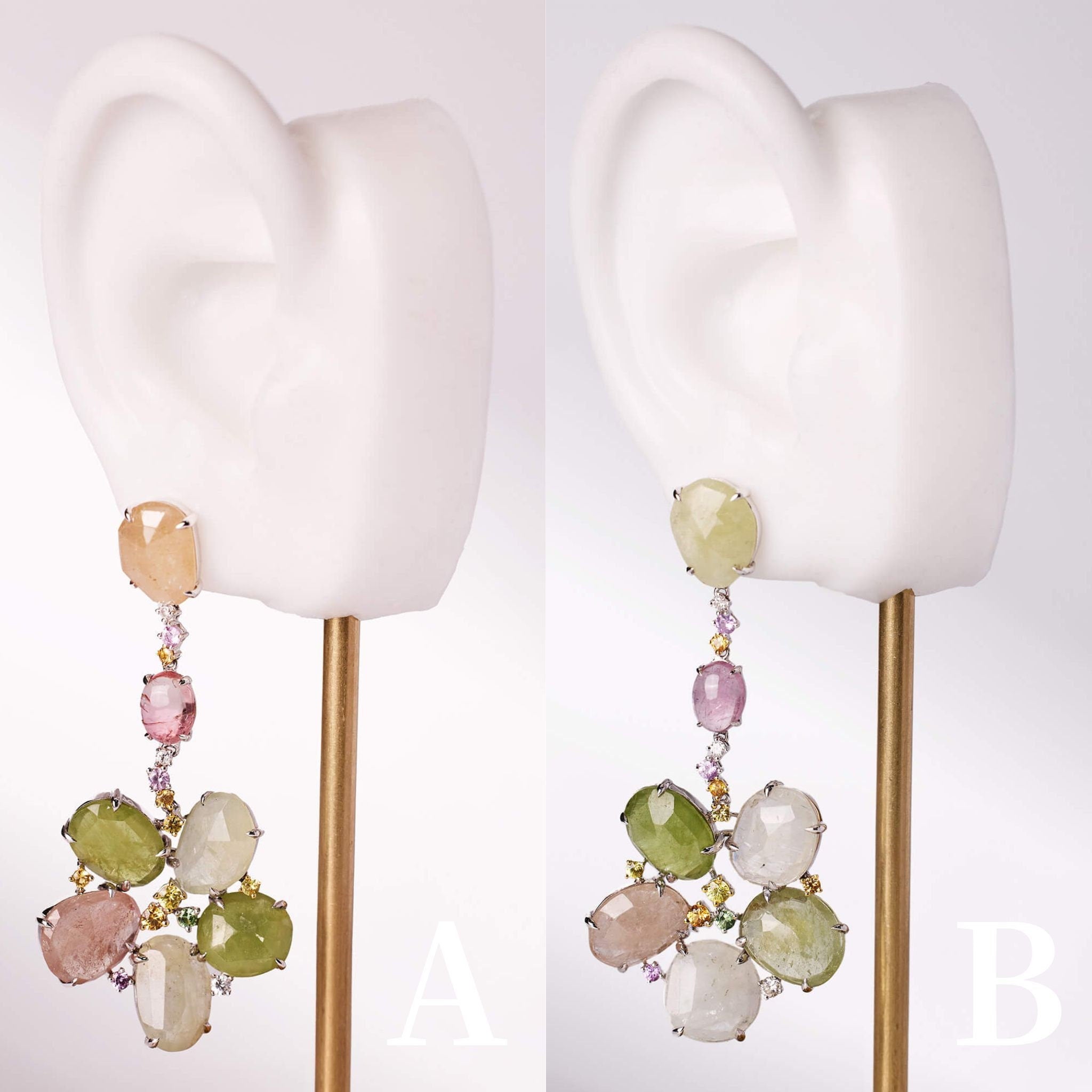 Gemstone Dangle Earrings