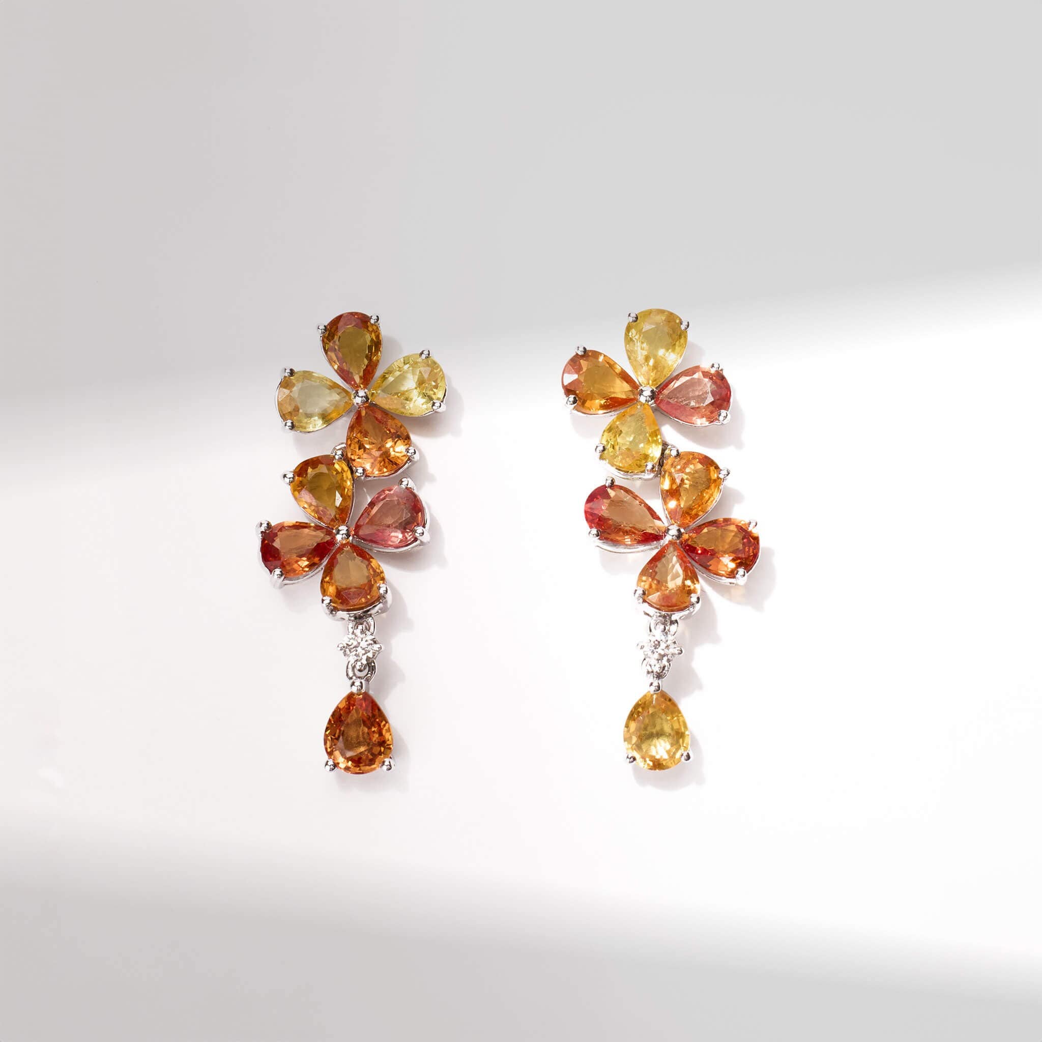Floral Gemstone Earrings