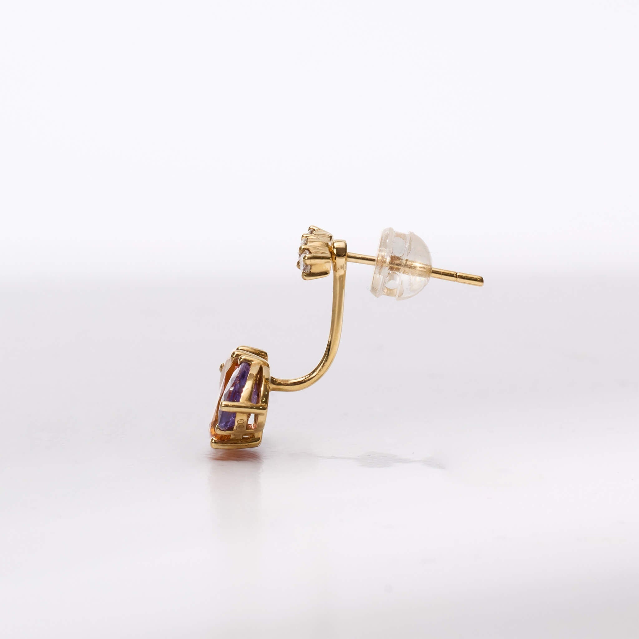 Teardrop Gem Cluster Earrings