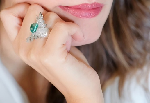 Artisan crafting fine jewelry piece
